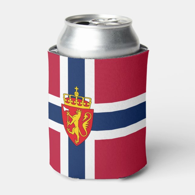 Norway Flag/ Coat of Arms Can Cooler (Can Front)