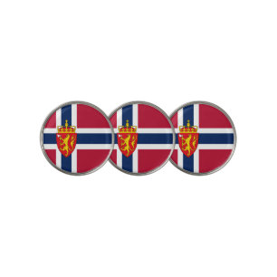 Norway Flag/ Coat of Arms Golf Ball Marker