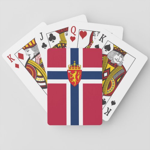 Norway Flag Coat of Arms Poker Cards