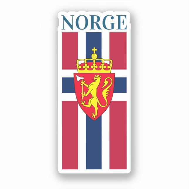 Norway Flag/ Coat of Arms Sticker (Front)