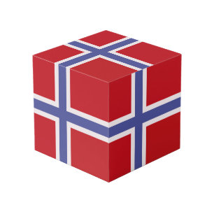 Norway flag cube