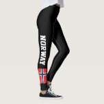 Norway flag custom leggings for sport fitness gym<br><div class="desc">Black Noway flag leggings for Norwegians. Scandinavia pride design. Trendy clothing for women and teen girls. Personalizable tights with custom color background and modern typography. Make your own custom printed pants for fashion shoot, workout, gymnastics, dance, gym, fitness, training, yoga, costume party, cheerleading, teams, running, athletics and other sports. Make...</div>