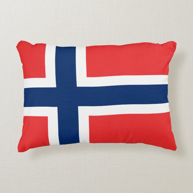 Norway Flag Decorative Pillow (Front)