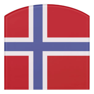 Norway flag door sign