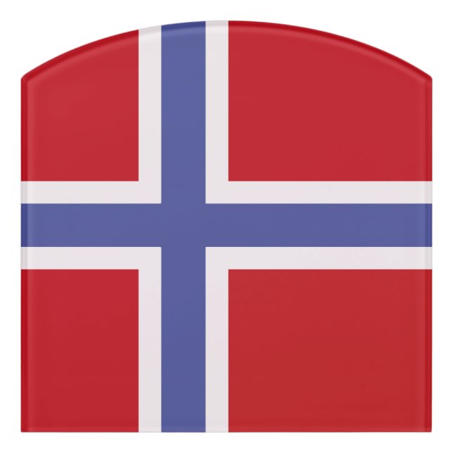 Norway flag door sign (Contour Front)