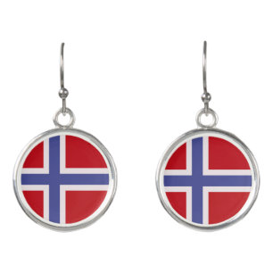 Norway flag earrings