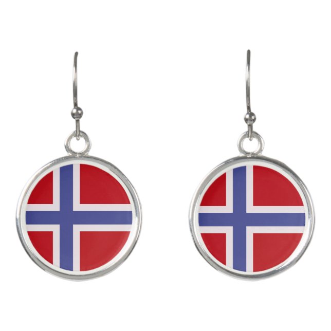 Norway flag earrings (Front)