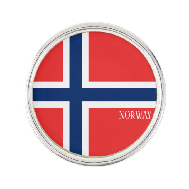 Norway Flag Elegant Patriotic Lapel Pin (Front)
