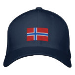 Norway Flag Embroidered Flexfit Wool Hat at Zazzle