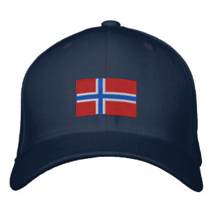 Norway flag embroidered flexfit wool hat