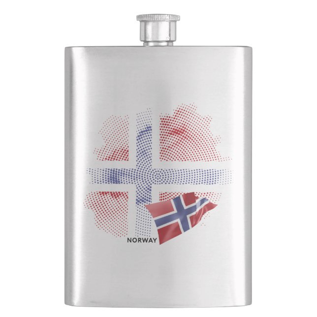 Norway flag flask (Front)
