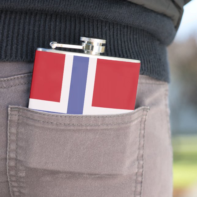 Norway flag flask (In Situ)