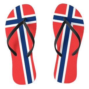 Norway Flag Flip Flops