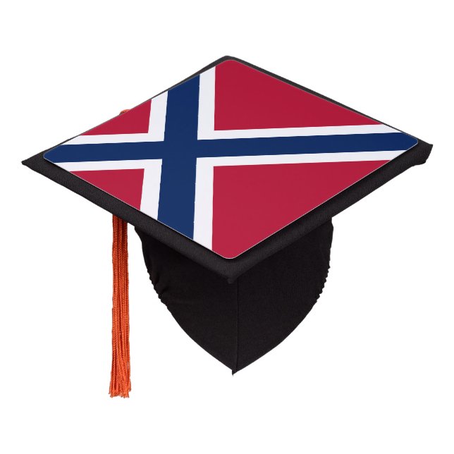 Norway Flag Graduation Cap Topper (Angled)