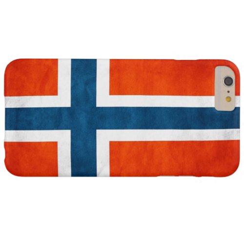 Norway Flag Grunge Barely There iPhone 6 Plus Case