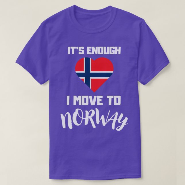 Norway Flag Heart Funny Norwegian Gift Norway T-Shirt (Design Front)
