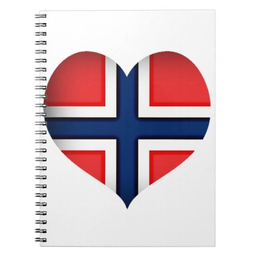 Norway Flag Heart Notebook