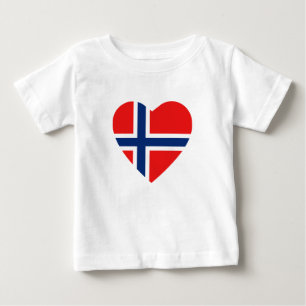 Norway Flag Heart T-Shirt