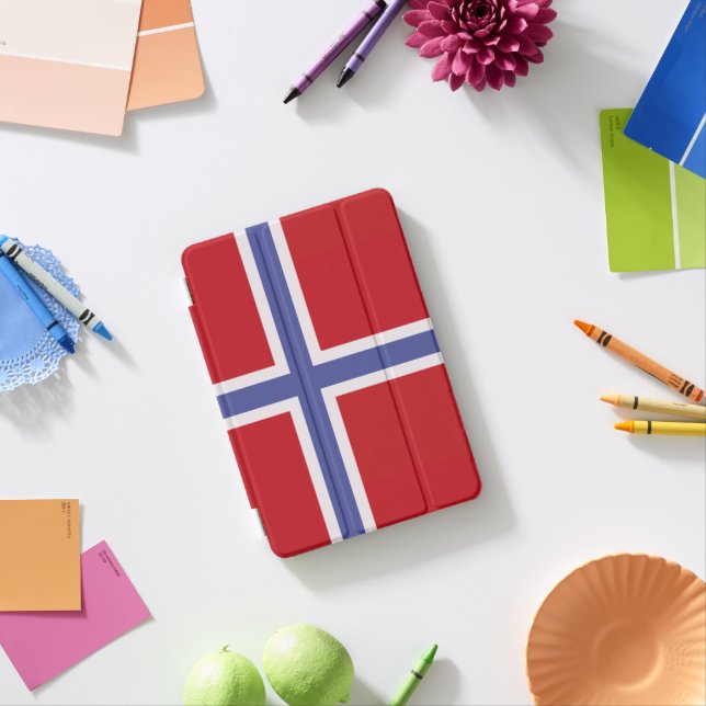 Norway flag iPad mini cover (In Situ)