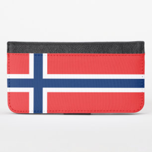 Norway Flag iPhone X Wallet Case