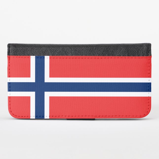 Norway Flag iPhone Wallet Case (Front (Horizontal))