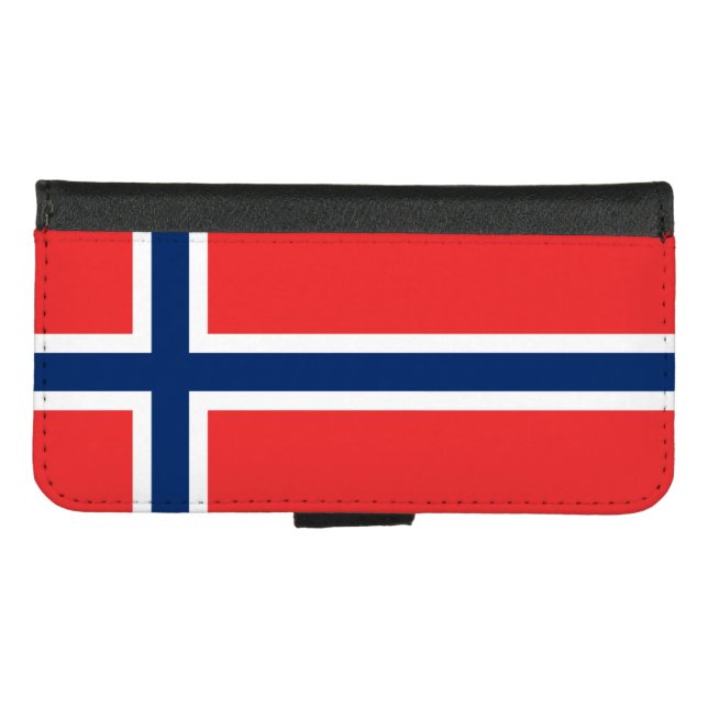 Norway Flag iPhone Wallet Case (Front (Horizontal))