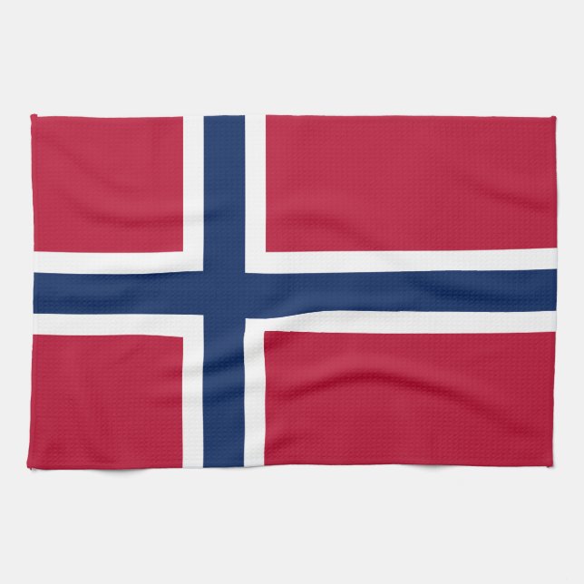 Norway Flag Kitchen Towel (Horizontal)