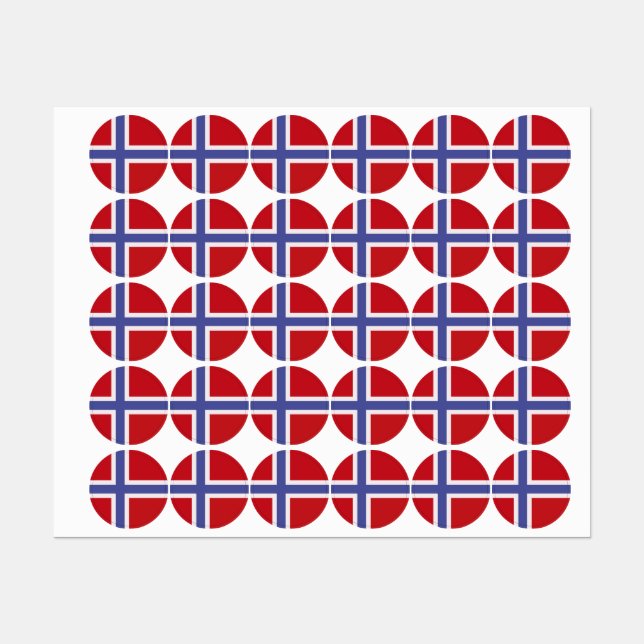Norway flag labels (Sheet)