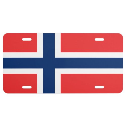 Norway Flag  License Plate