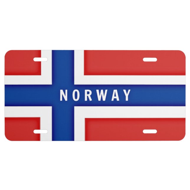 Norway Flag License Plate (Front)