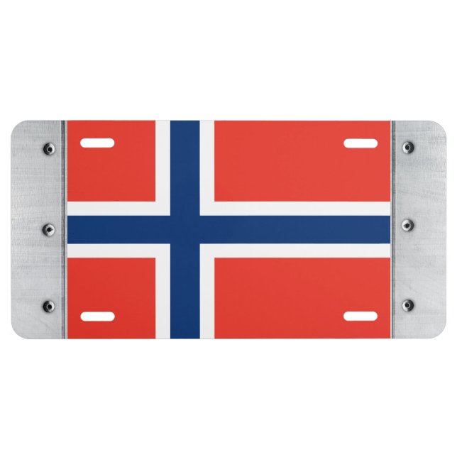 Norway Flag License Plate (Front)