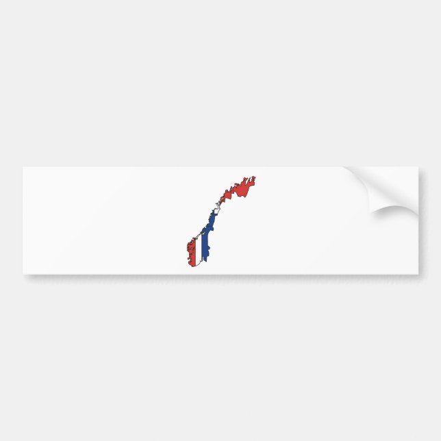 Norway Flag Map full size Bumper Sticker (Front)