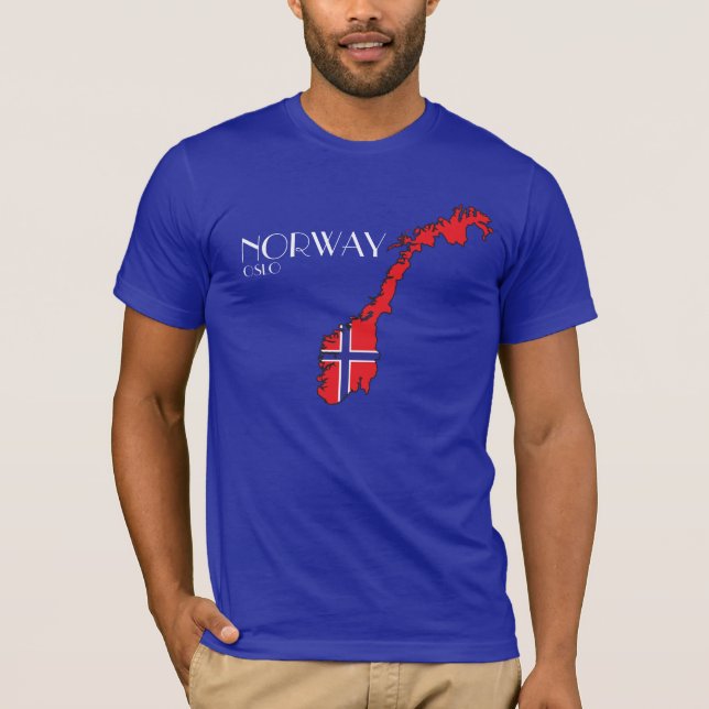 Norway Flag Map Shirt (Front)