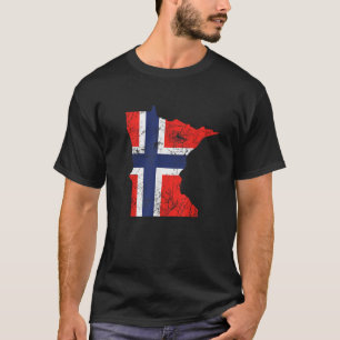 Norway Flag Minnesota Nordic Immigrant Heritage T T-Shirt
