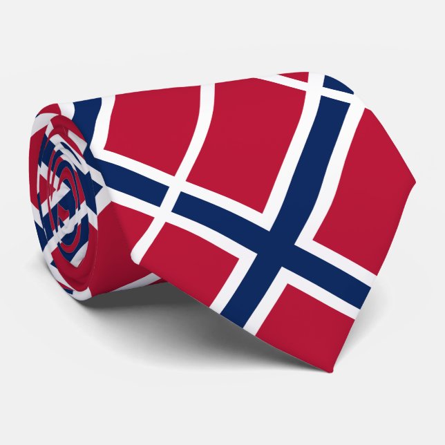 Norway Flag Neck Tie (Rolled)