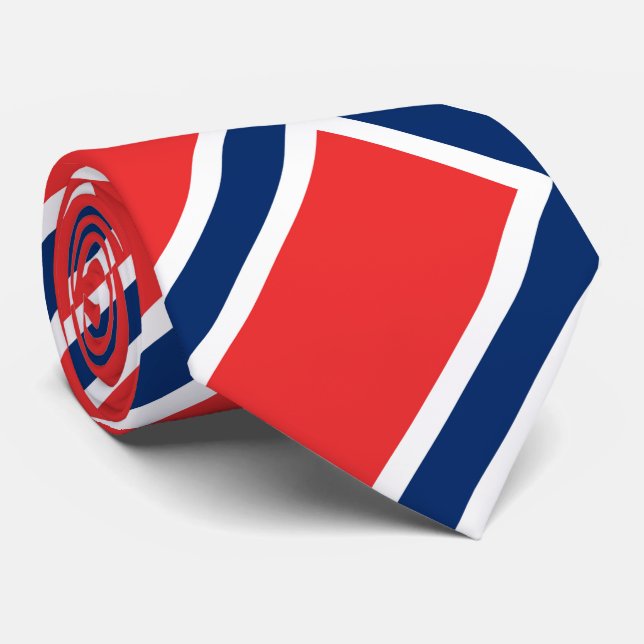 Norway Flag Neck Tie (Rolled)