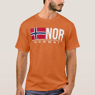 Norway Flag Norwegian Country Code NOR Sports Game T-Shirt