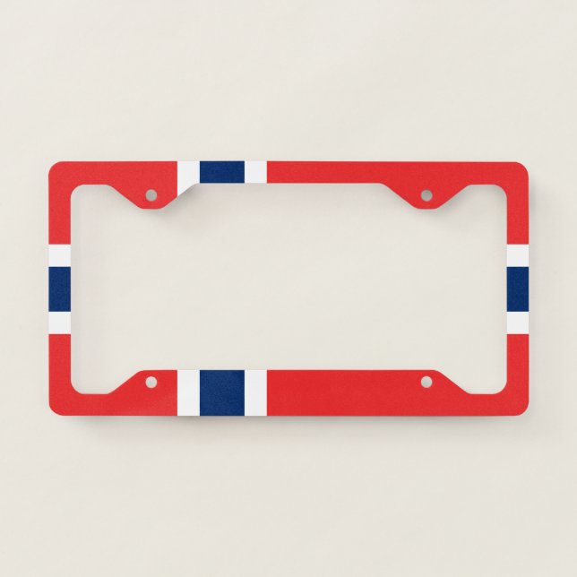 Norway Flag Norwegian Patriotic License Plate Frame (Front)