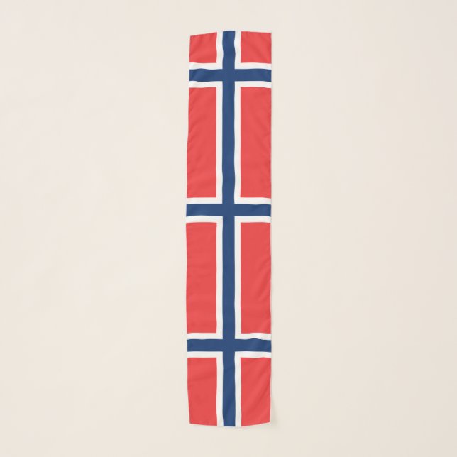 Norway Flag Norwegian Patriotic Scarf (Front)