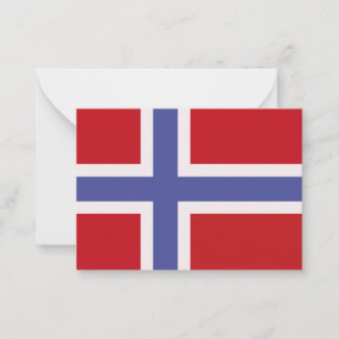 Norway flag note card