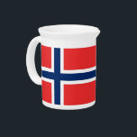 Norway Flag on Pitcher<br><div class="desc">Add a splash of Norwegian pride to your drinkware collection with our exclusive pitcher featuring the flag of Norway! Crafted with meticulous attention to detail, this pitcher is more than just a functional item; it’s a celebration of Norway’s rich cultural heritage. The elegant design prominently displays the iconic Norwegian flag,...</div>