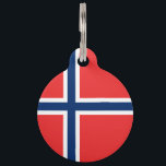 Norway Flag Pet Name Tag<br><div class="desc">Search "wowsmiley" for more products like this one.</div>