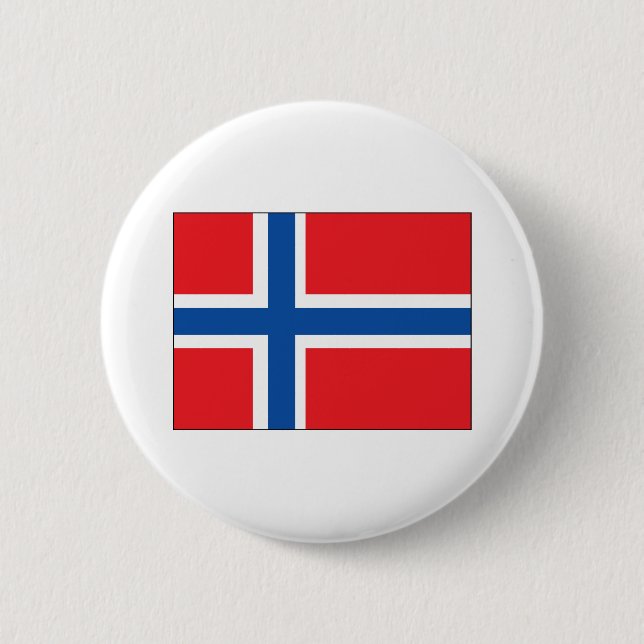 Norway Flag Pinback Button (Front)
