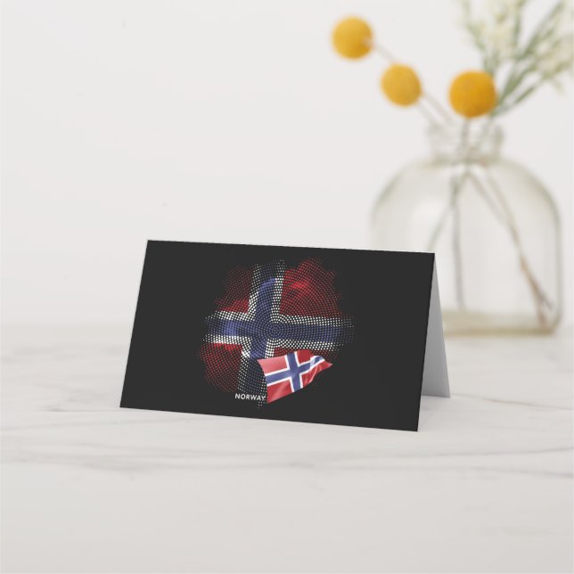 Norway flag place card (Front)