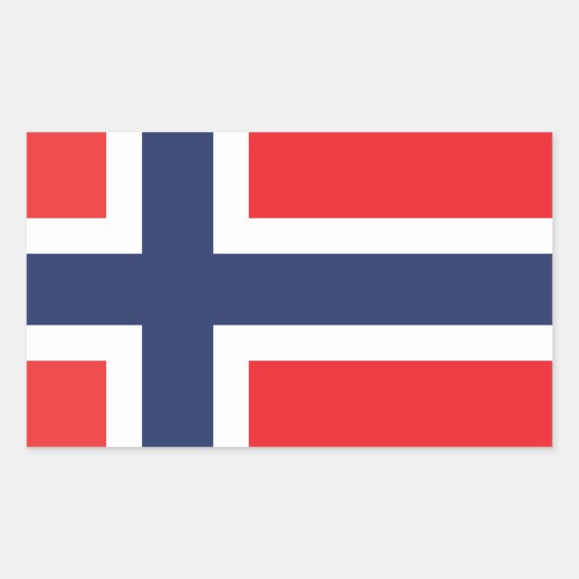 NORWAY FLAG RECTANGULAR STICKER (Front)