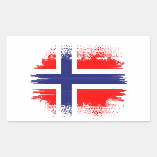 Norway flag rectangular sticker (Front)