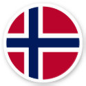 Norway Flag Round Sticker