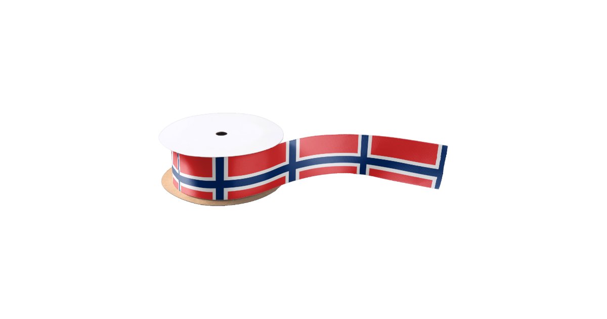 Norway Flag Satin Ribbon | Zazzle