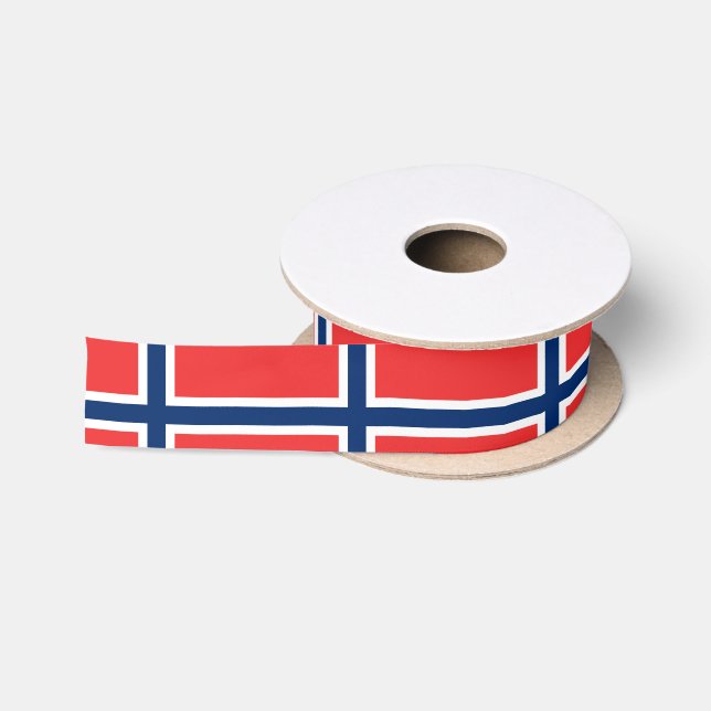 Norway Flag Satin Ribbon (Spool)