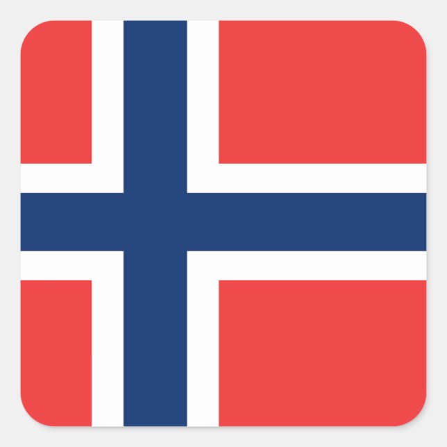 Norway Flag Square Sticker (Front)